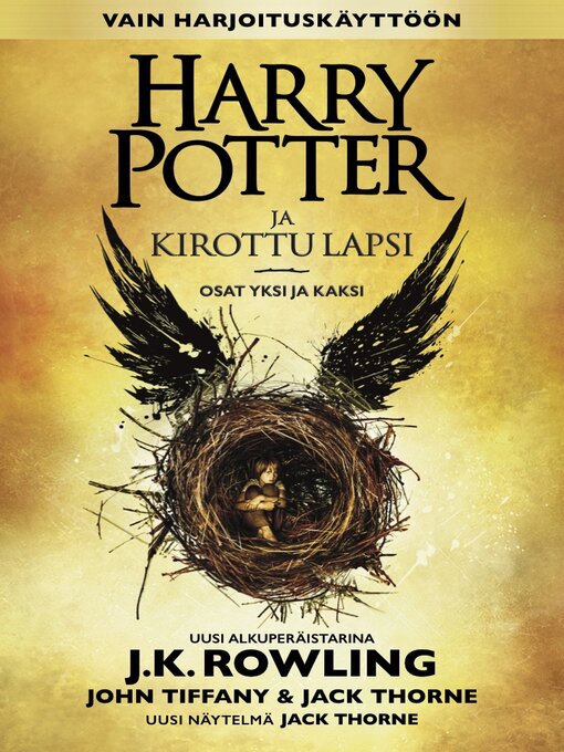 Title details for Harry Potter ja kirottu lapsi Osat yksi ja kaksi by J. K. Rowling - Wait list